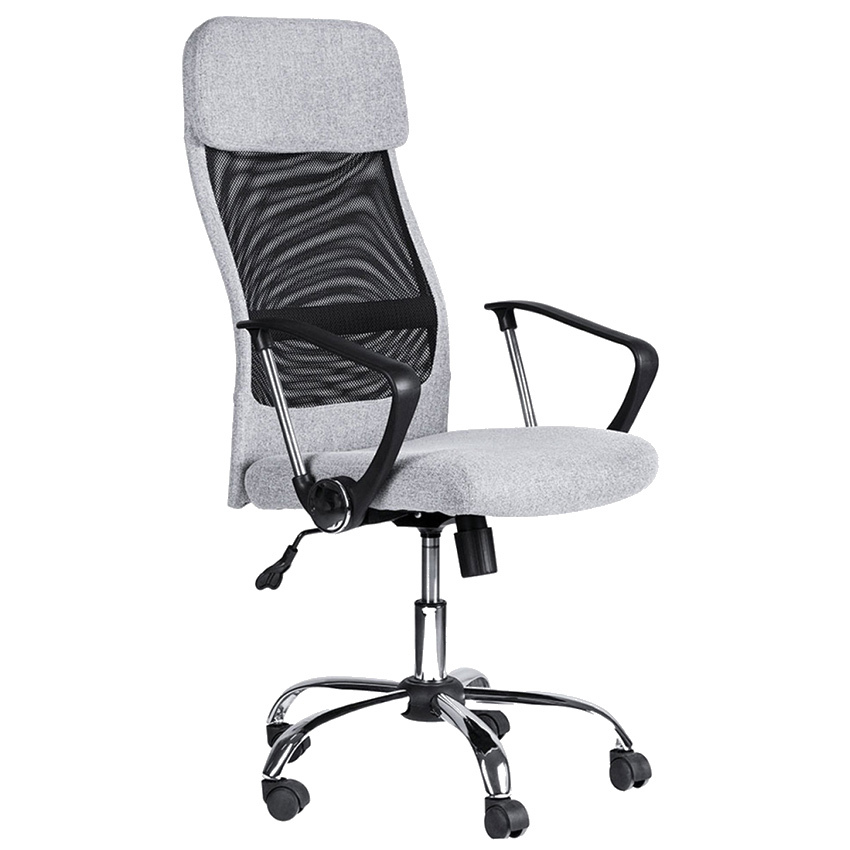 Silla de Escritorio Skip Gris Negro 57 x 57 x 107 cm  