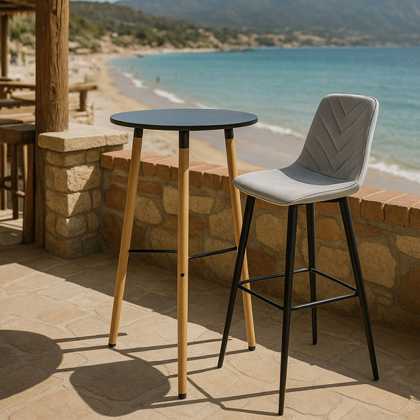 Mesa Nera Alta 60 x 60 x 105 cm 