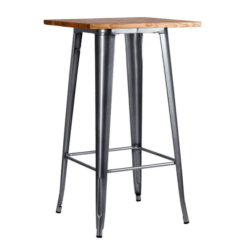 Mesa Alta Meyer Tablero Madera 60 x 60 x 108 cm