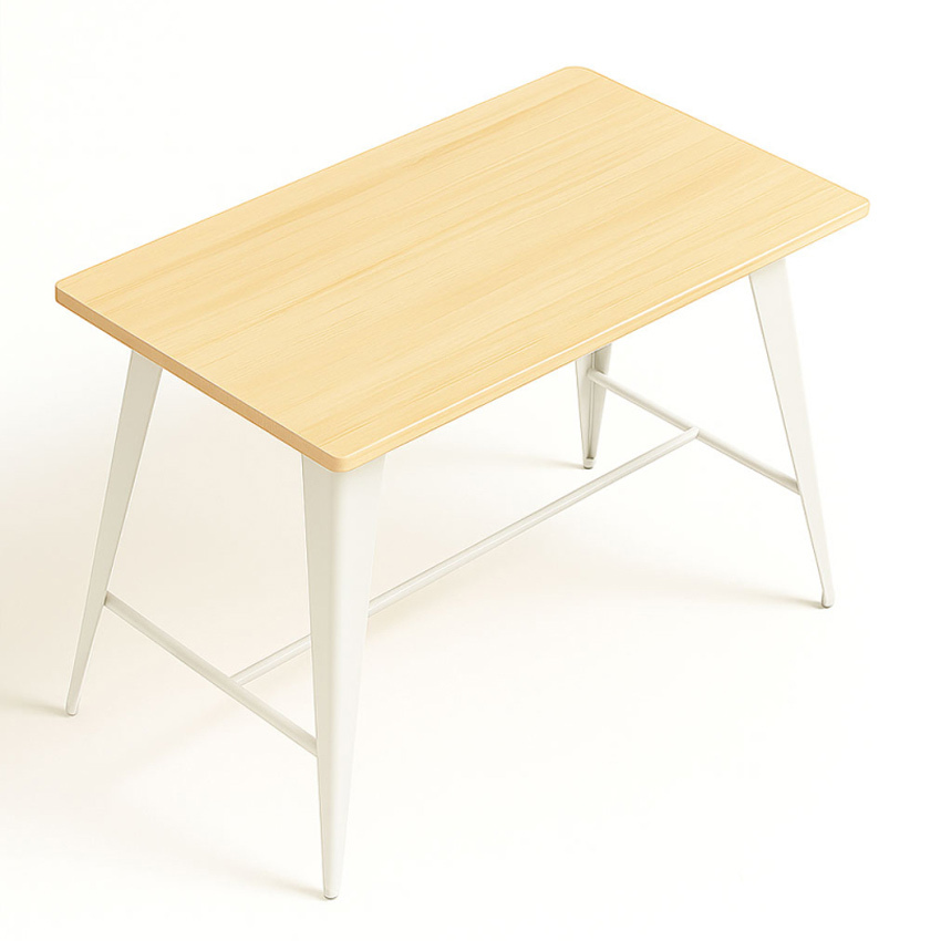 Mesa Meyer Alta Rectangular Madera Natural 60 x 120 x 105 cm 