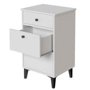 Mesita de Noche 3 Cajones Blanco Soft 35 x 42 x 70,9 cm 