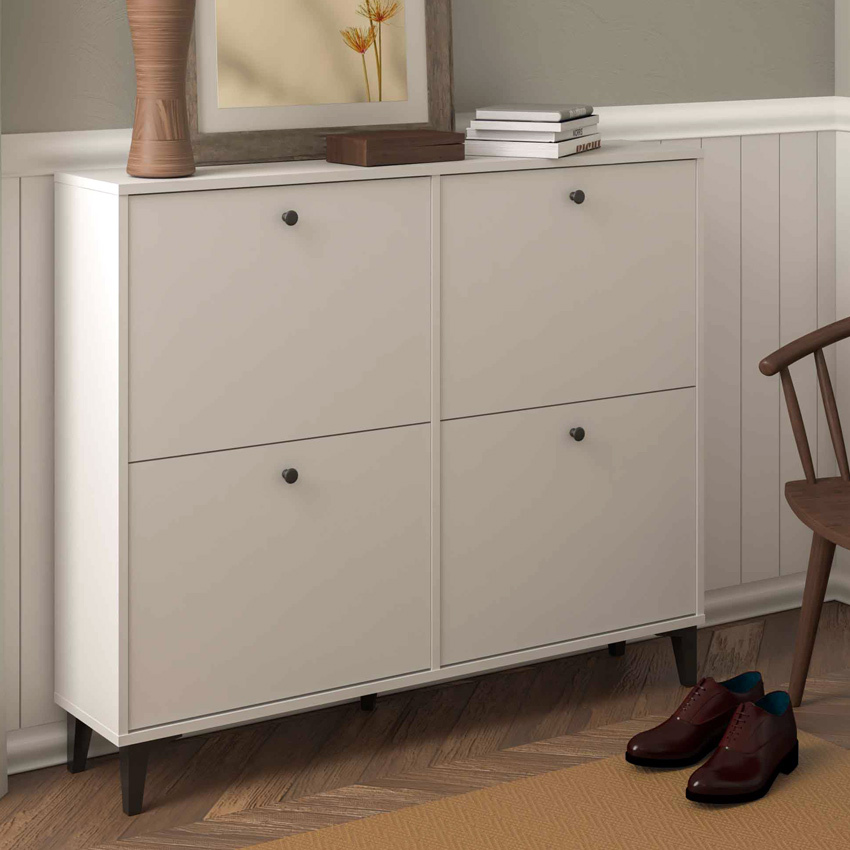 Zapatero Blanco Soft 4 Trampones 24,6 x 116,8 x 97,3 cm   