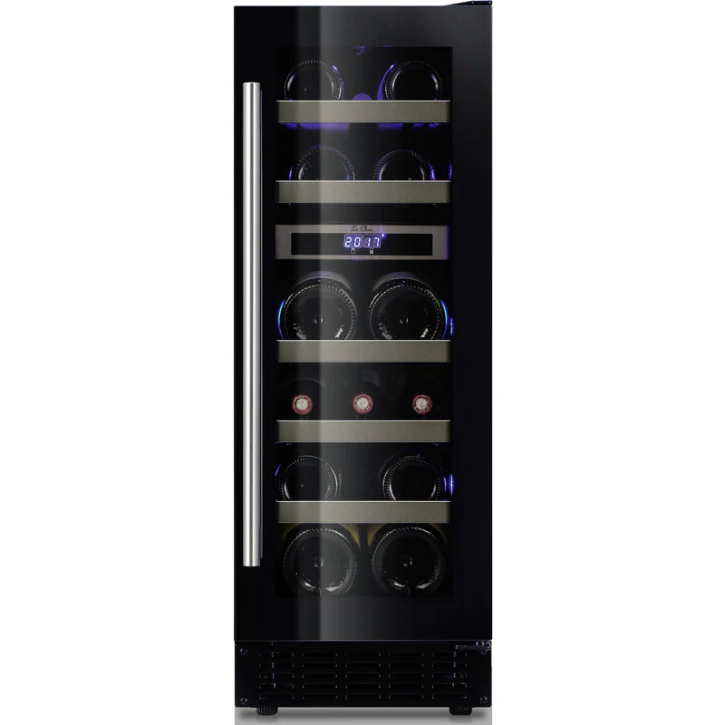 Vinoteca negra encastrable bajo encimera gama alta 2 zonas 16 botellas Le Chai LBN160