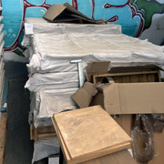 Lote de 10 Mesas Comedor Extensible Cristal y Acero 170-140x85x75cm 