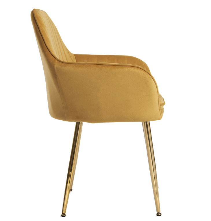 Silla Reby Golden Asiento de Terciopelo 44 x 56 x 87 cm 