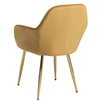 Silla Reby Golden Asiento de Terciopelo 44 x 56 x 87 cm 
