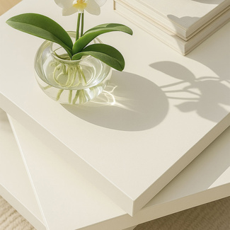 Mesa de Centro Vemu Blanca 60 x 60 x 35 cm 
