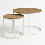 Set 2 Mesas de Centro Tinre Blanca 