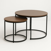 Set 2 Mesas de Centro Tinre Negra