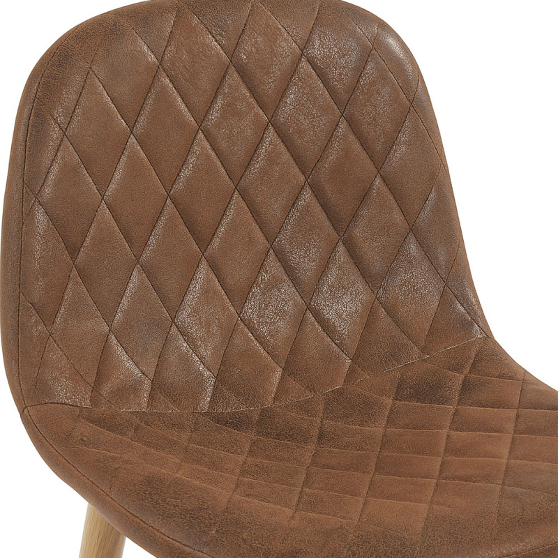 Taburete Leo Polipiel Diamante Marrón 37 x 37 x 100 cm 