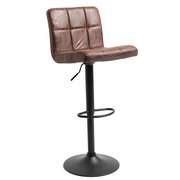 Taburete Loft Polipiel Marrón Vintage 40 x 40 x 80 cm