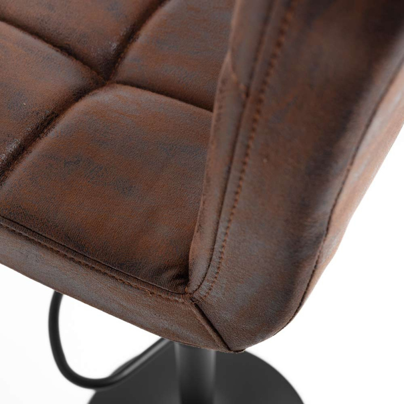 Taburete Loft Polipiel Marrón Vintage 40 x 40 x 80 cm