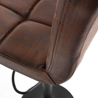Taburete Loft Polipiel Marrón Vintage 40 x 40 x 80 cm