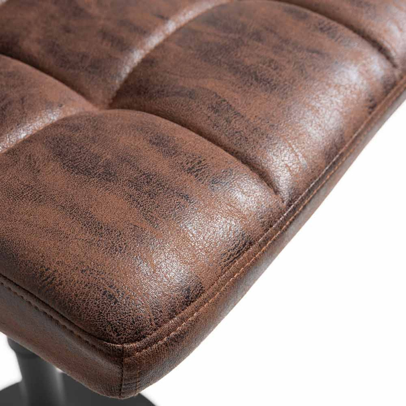 Taburete Loft Polipiel Marrón Vintage 40 x 40 x 80 cm