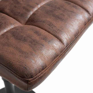 Taburete Loft Polipiel Marrón Vintage 40 x 40 x 80 cm