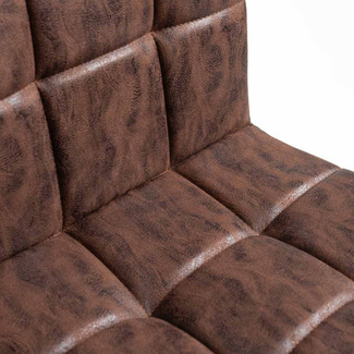 Taburete Loft Polipiel Marrón Vintage 40 x 40 x 80 cm