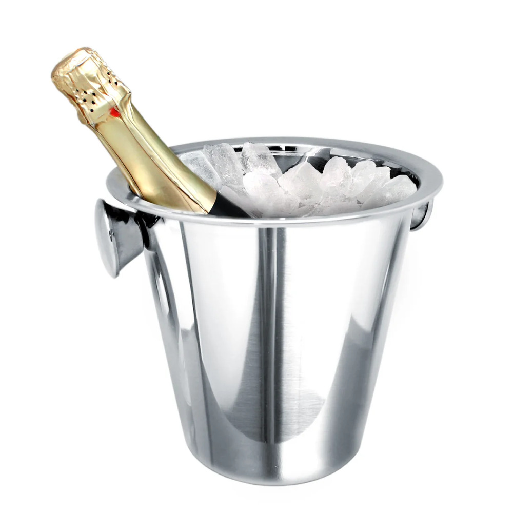 Cubitera de Acero Inoxidable para 1 Botella . Enfriado Elegante y Profesional