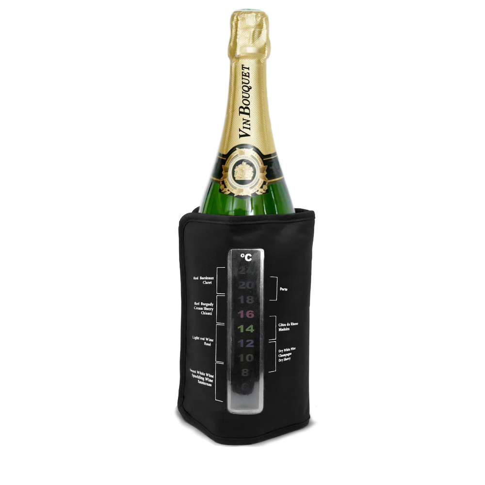 Funda Enfriadora para Vino con Termómetro – Reutilizable 