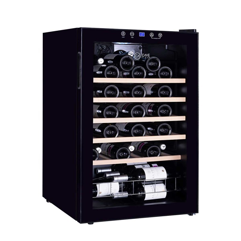 Vinoteca negra 40 Botellas baldas de madera Cave Vinum CV40 WS