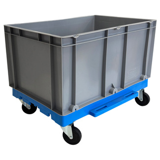 Base Rodante de Plástico Azul para Cajas 40 x 60 x 14,5 cm 