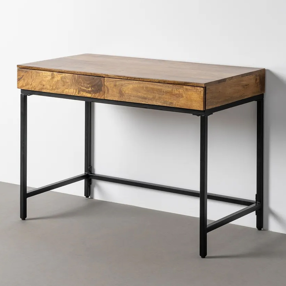 Escritorio de Madera de Mango 2 Cajones 55 x 110 x 78 cm