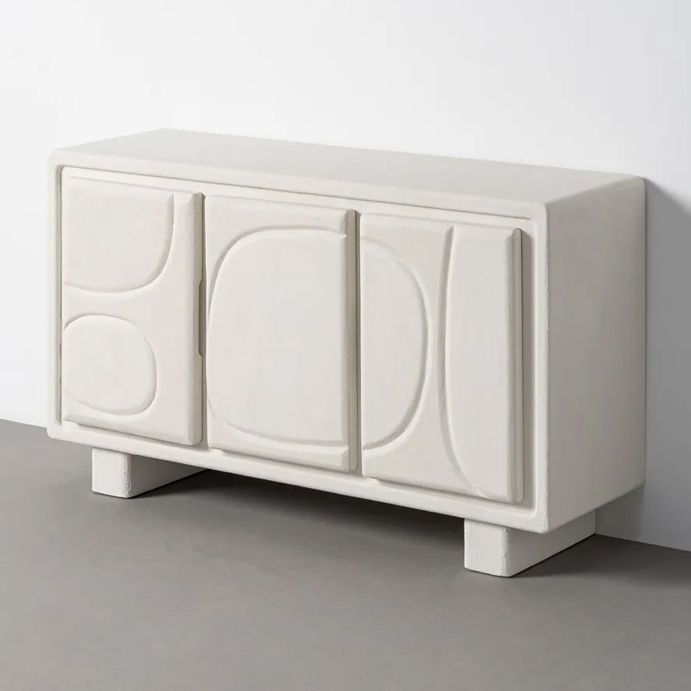 Aparador de DM Blanco 3 Puertas 38 x 120 x 70 cm   