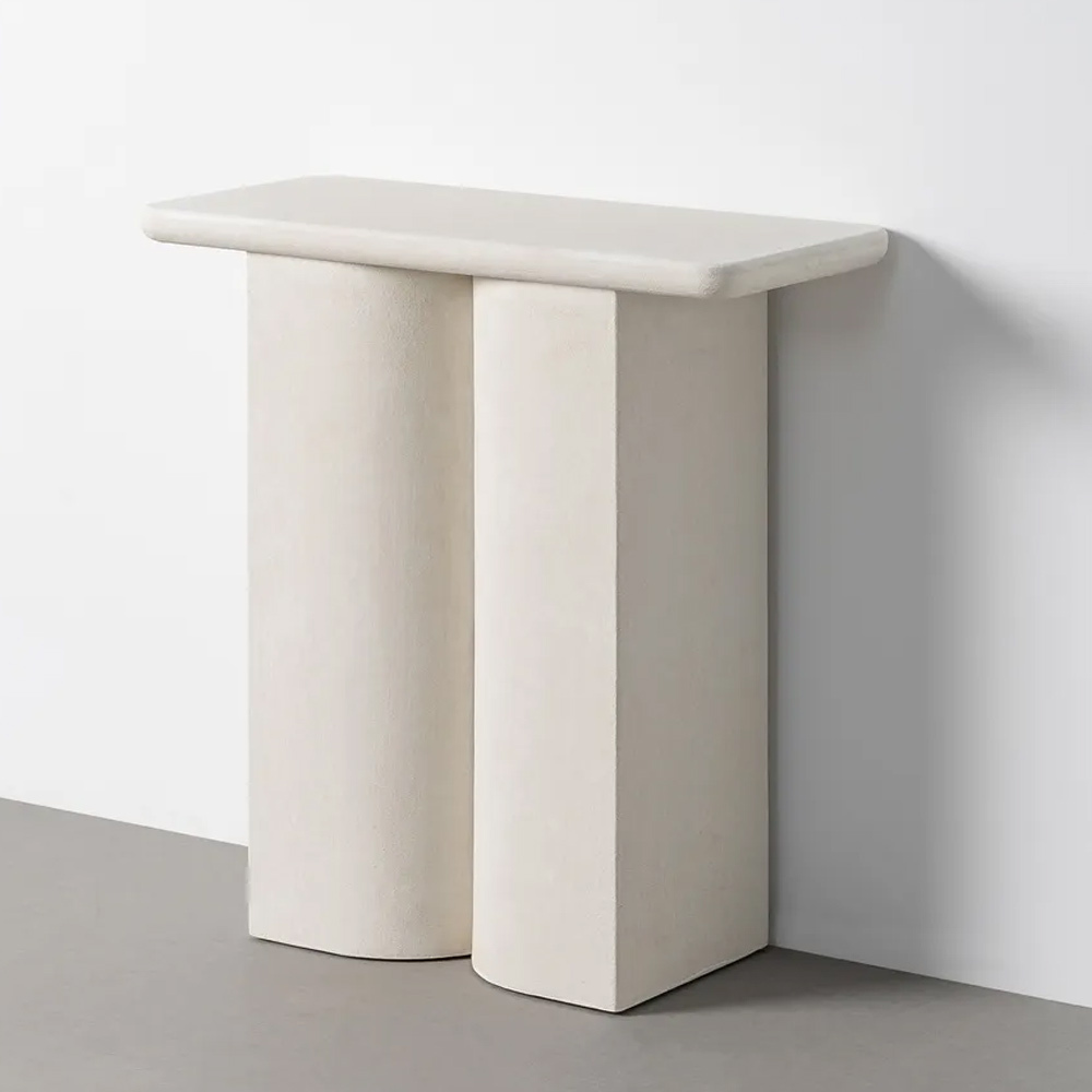 Consola de DM Blanca 35 x 80 x 80 cm 