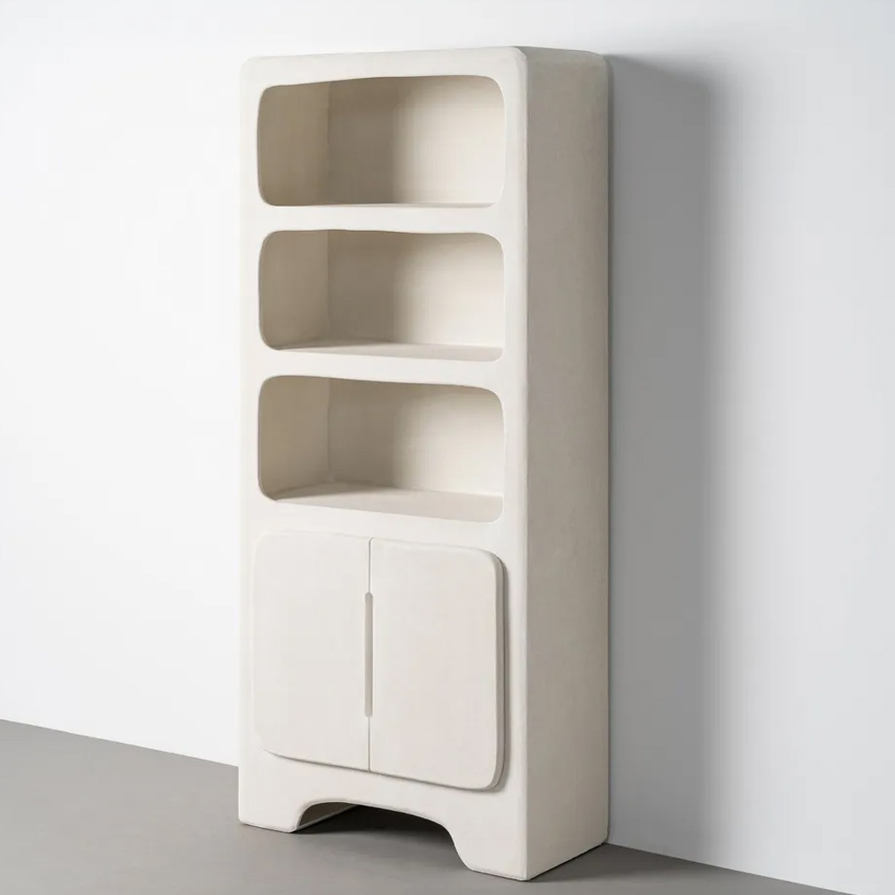 Librería en DM Blanca 2 Puertas 35 x 80 x 180 cm 