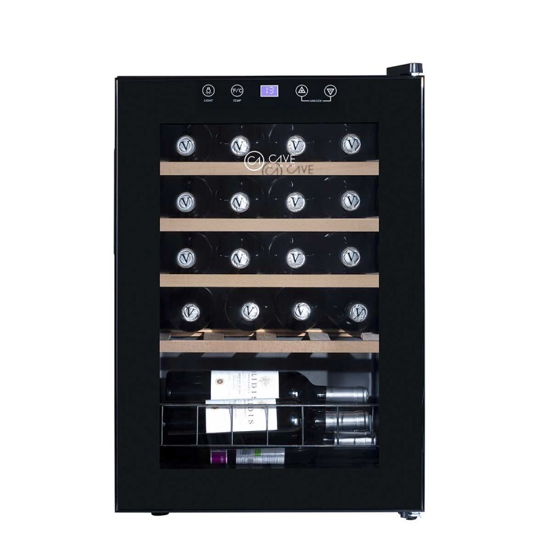 Vinoteca negra 18 botellas compresor CV-18C WS