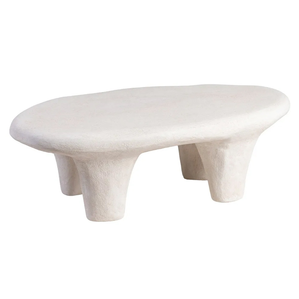 Mesa de Centro en Poliresina Blanca 62 x 102 x 32 cm    