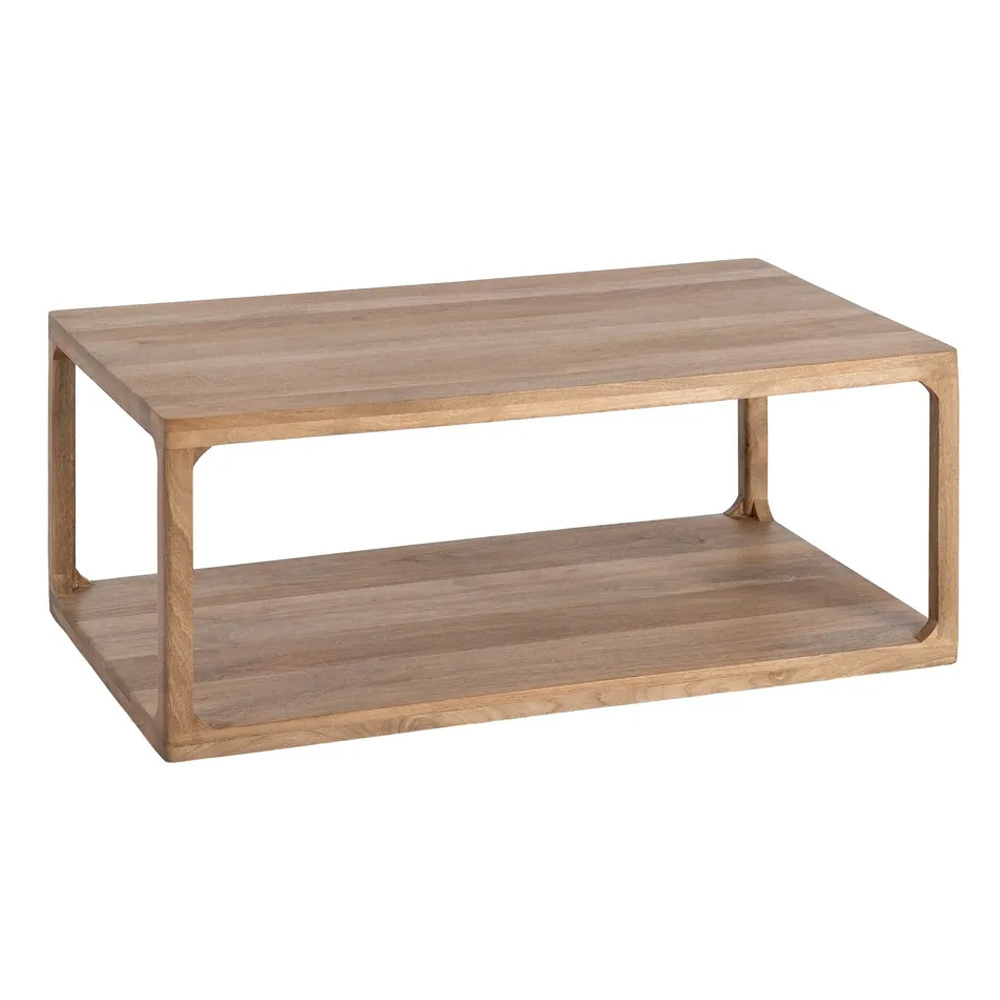 Mesa de Centro de Madera de Mango Natural 65 x 110 x 42 cm  