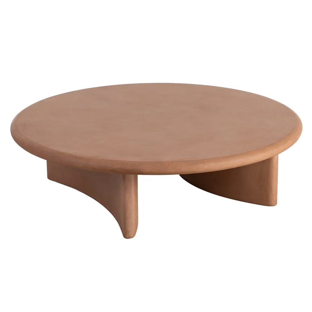 Mesa de Centro de DM y Microcemento 120 x 120 x 33 cm 