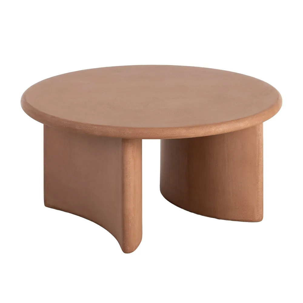 Mesa de Centro de DM y Microcemento 80 x 80 x 38,5 cm  