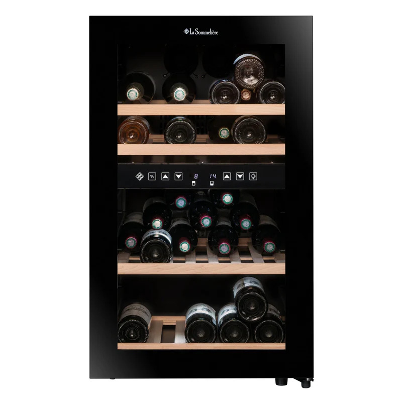 Vinoteca negra La Sommeliere 2 zonas temperatura 45 botellas SLS45DZ