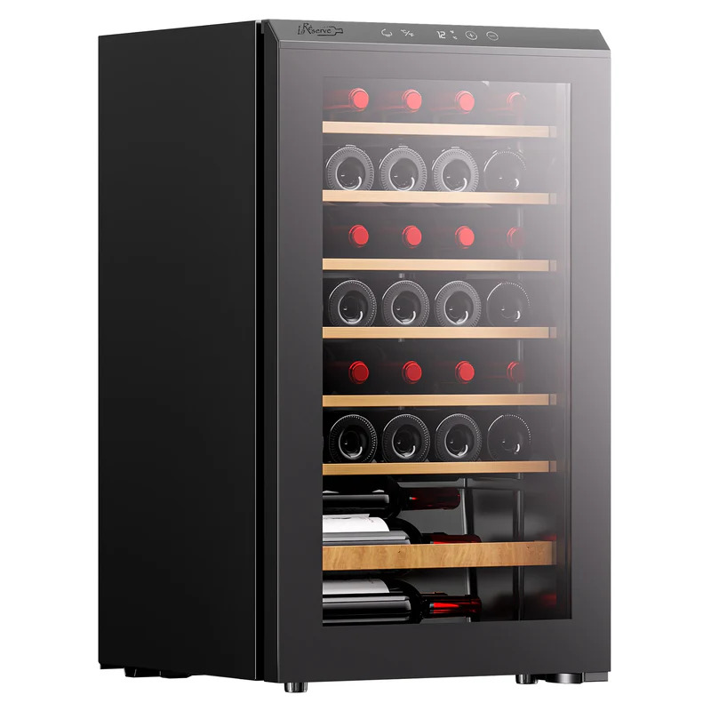 Vinoteca La Réserve RWC133FN1 de 35 Botellas con Puerta Reversible y estantes de Madera  