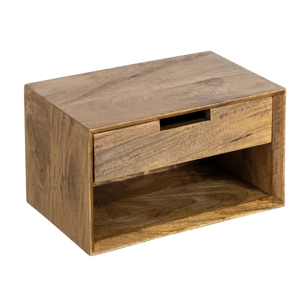 Mesita de Noche Flotante en Madera de Mango 25 x 40 x 23 cm  