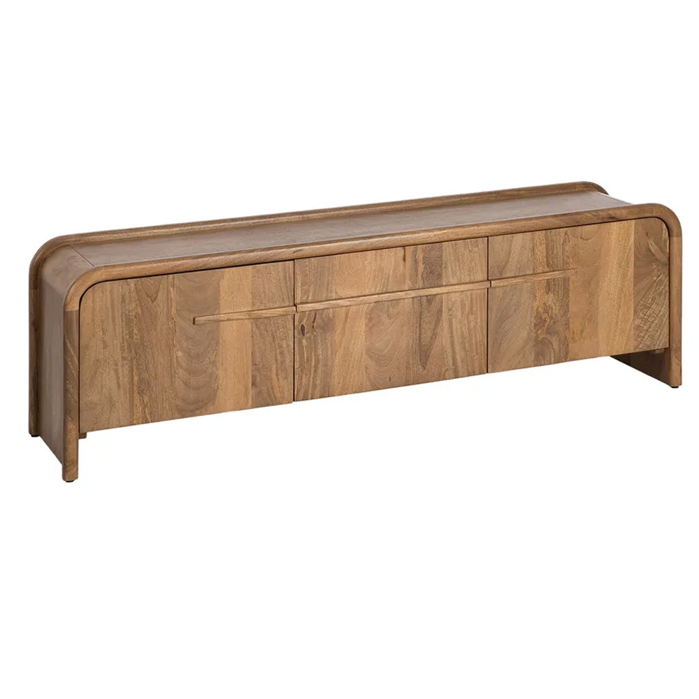 Mueble de Televisión de Madera de Mango 1 Cajón 40 x 160 x 50 cm 