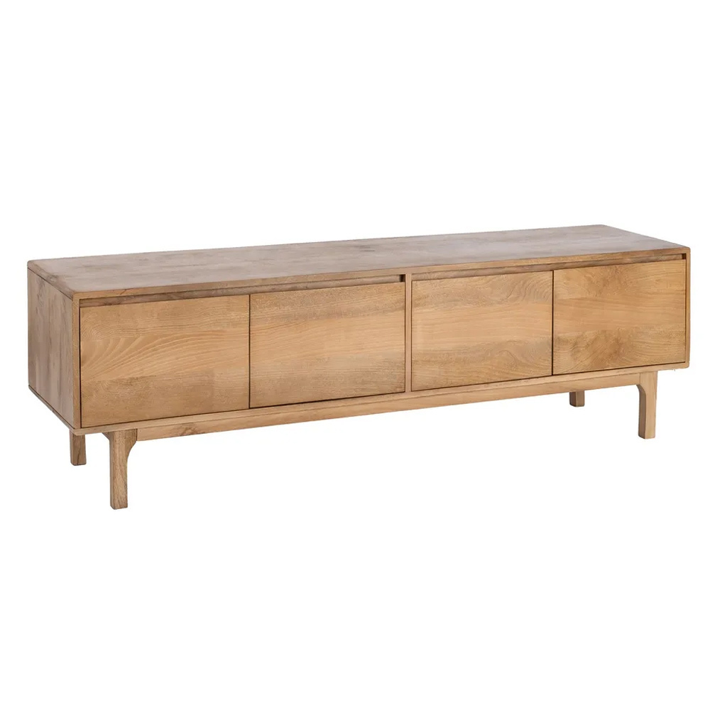 Mueble de Televisión de Madera de Mango 4 Puertas 45 x 180 x 55 cm 