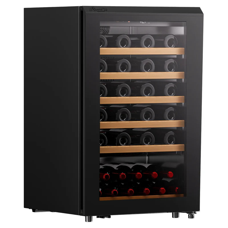 Vinoteca La Réserve RWC159FN1 de 59 Botellas con Puerta Reversible y Estantes de Madera