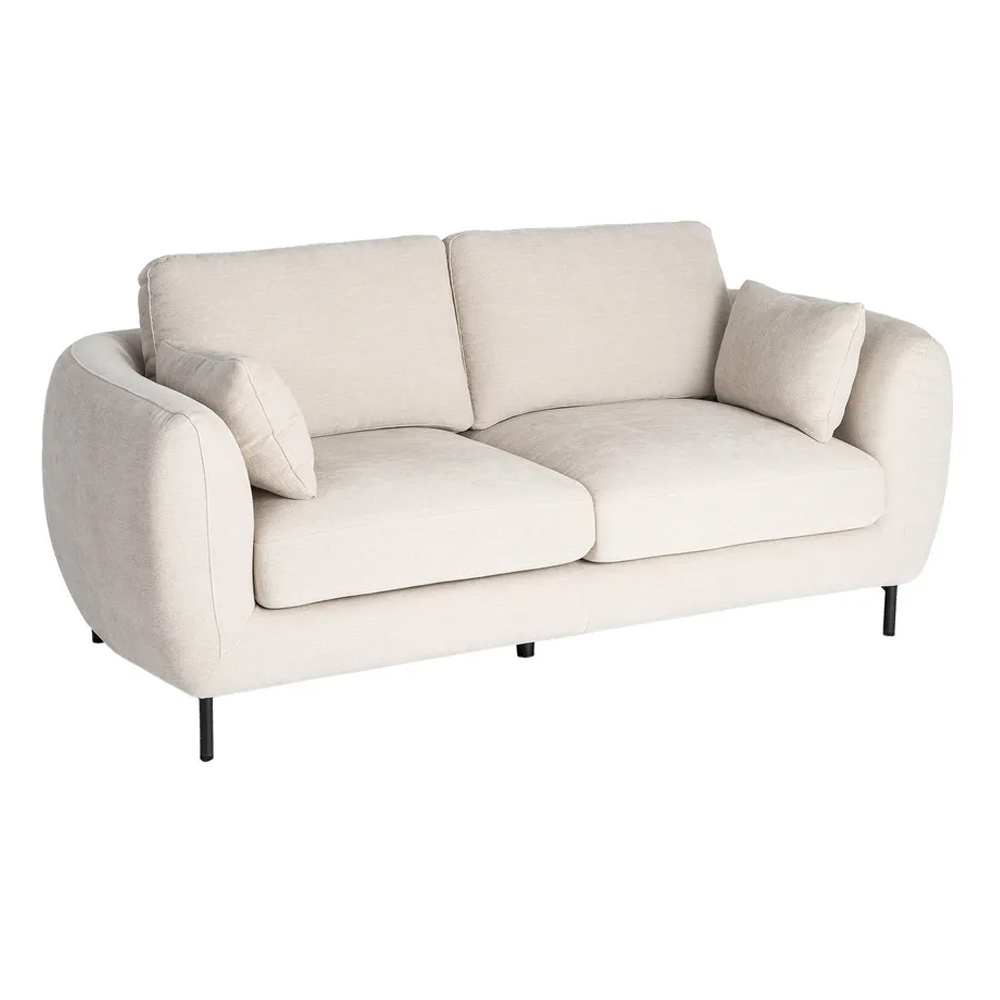 Sofá de 2 Plazas en Tejido Mixto Patas de Hierro 92 x 189 x 88 cm 