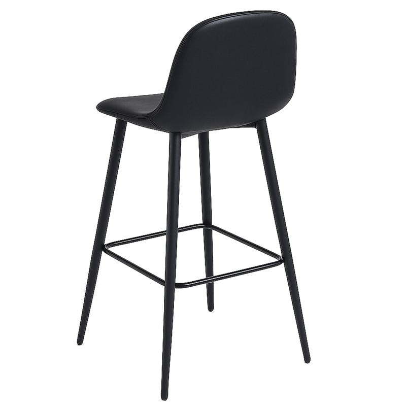 Taburete Black Leo Polipiel 37 x 37 x 100 cm 