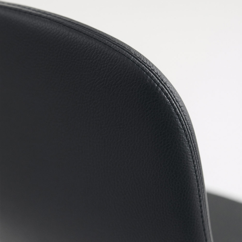 Taburete Black Leo Polipiel 37 x 37 x 100 cm 