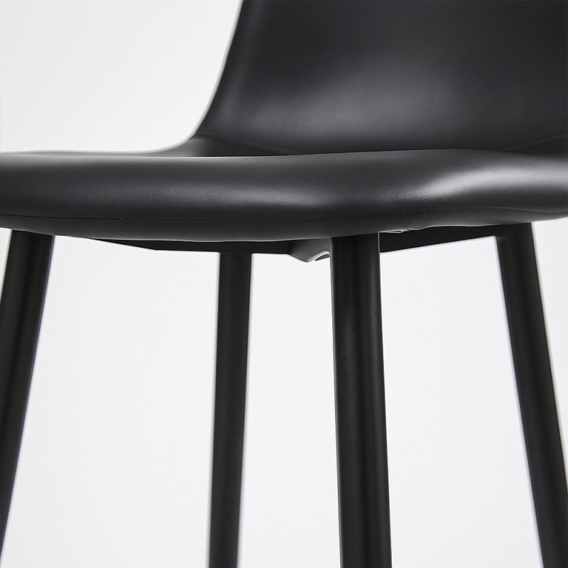 Taburete Black Leo Polipiel 37 x 37 x 100 cm 