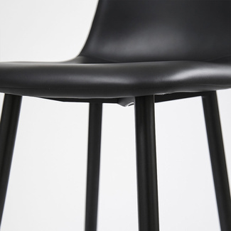 Taburete Black Leo Polipiel 37 x 37 x 100 cm 