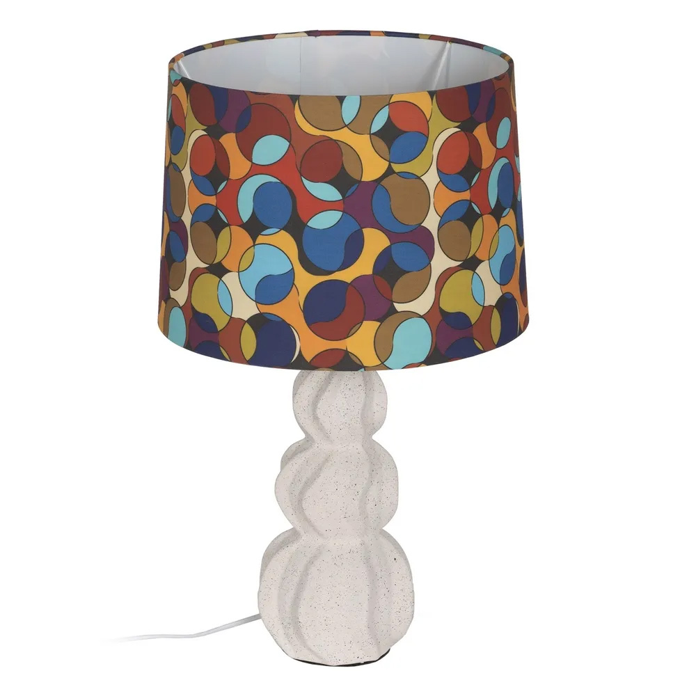 Lámpara de Mesa en Cerámica y Poliéster 36,5 x 36,5 x 60 cm 