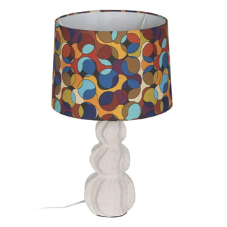 Lámpara de Mesa en Cerámica Blanca 36,5 x 36,5 x 60 cm 