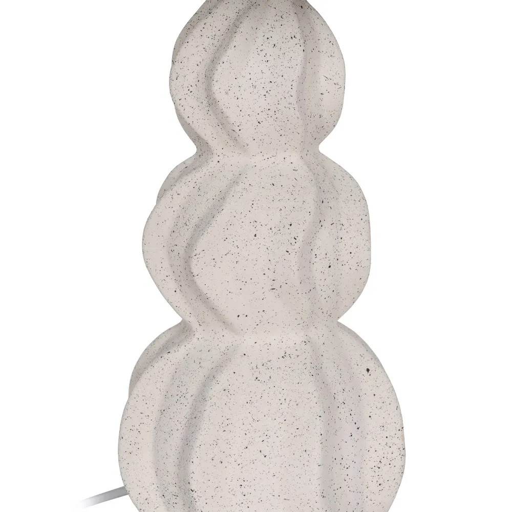 Lámpara de Mesa en Cerámica Blanca 36,5 x 36,5 x 60 cm 