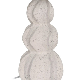 Lámpara de Mesa en Cerámica Blanca 36,5 x 36,5 x 60 cm 