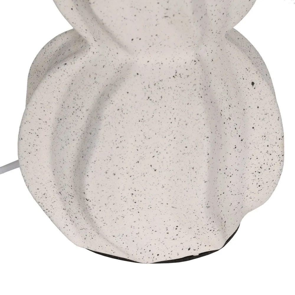 Lámpara de Mesa en Cerámica Blanca 36,5 x 36,5 x 60 cm 