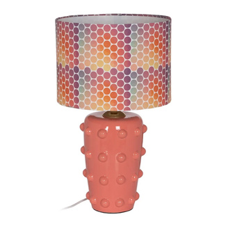 Lámpara de Mesa Cerámica Rosa 35,5 x 35,5 x 60,5 cm 